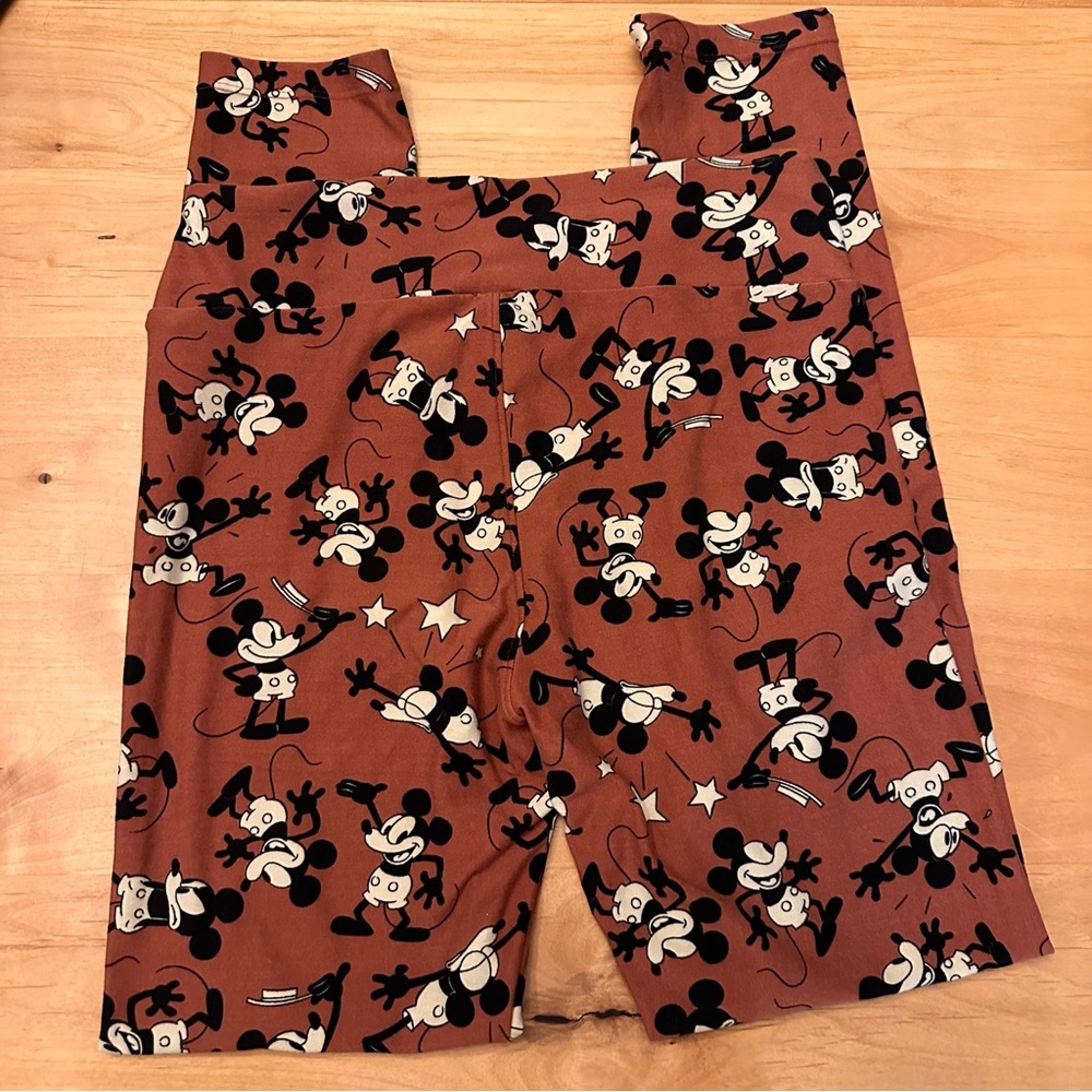LuLaRoe Mickey Mouse Olde Time Vintage Leggings One Size